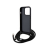 Karl Lagerfeld Crossbody Saffiano Metal Pin Karl & Choupette - Etui iPhone 15 Pro (czarny) (KLHCP15LSAKCPSK)