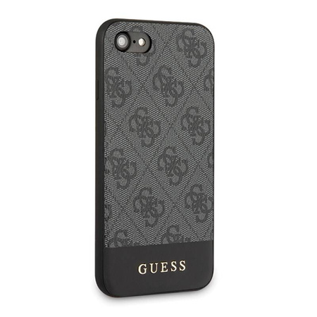 Guess 4G Bottom Stripe Collection - Etui iPhone SE 2020 / 8 / 7 (szary) (GUHCI8G4GLGR)