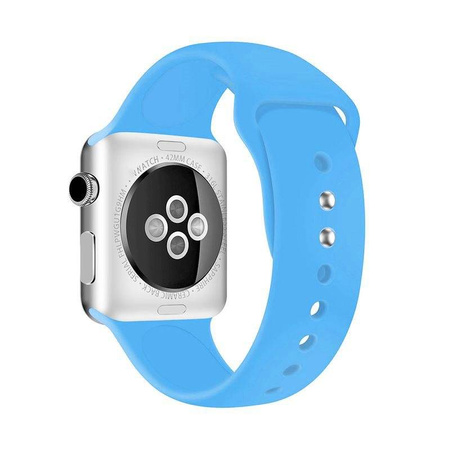 Crong Liquid - Pasek do Apple Watch 38/40/41/42 mm (niebieski) (CRG-40LQB-BLU)