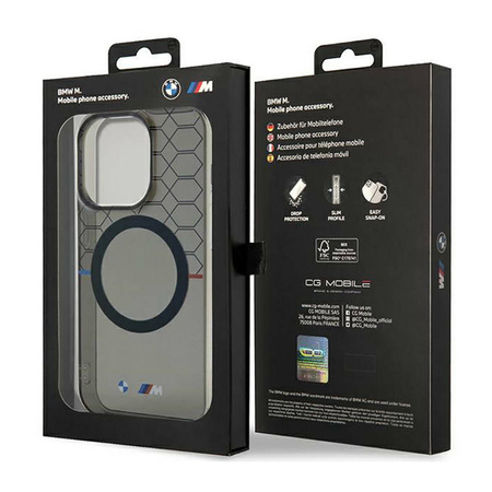 BMW Pattern MagSafe - Etui iPhone 14 Pro Max (Szary) (BMHMP14XHGPK)