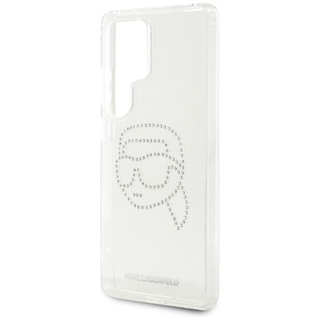 Karl Lagerfeld Rhinestones Karl Head Logo - Etui Samsung Galaxy S25 Ultra (przezroczysty) (KLHCS25LHKHDCELT)