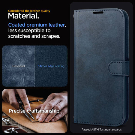 Spigen Wallet S Pro - Etui do iPhone 15 Pro (Navy) (ACS06741)