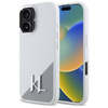 Karl Lagerfeld Silicone Shadow Metal Initial MagSafe - Etui iPhone 16 (biały) (KLHMP16SSCMKMPCH)