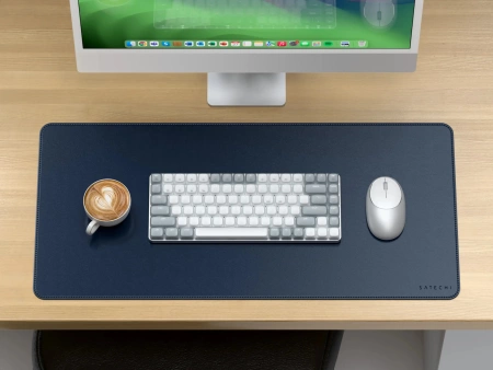 Satechi Premium Desk Mat - podkładka na biurko ze skóry wegańskiej - niebieska (ST-LPDMB)