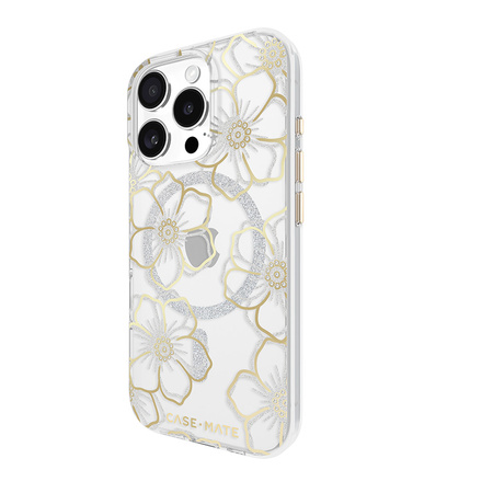 Case-Mate Floral Gems MagSafe - Etui iPhone 16 Pro (Gold) (CM054416)