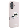 Karl Lagerfeld Silicone Double Heads Print MagSafe - Etui iPhone 16 Plus (różowy) (KLHMP16MSKCHPPLP)