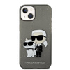 Karl Lagerfeld IML Glitter NFT Karl & Choupette - Etui iPhone 14 Plus (czarny) (KLHCP14MHNKCTGK)