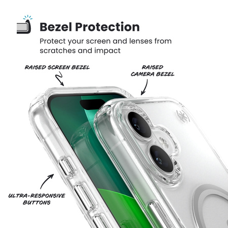Speck Presidio Perfect Clear MagSafe - Etui iPhone 17 (Clear / Silver) (150954-3240)