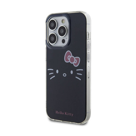 Hello Kitty IML Kitty Face - Etui iPhone 13 Pro (czarny) (HKHCP13LHKHLK)