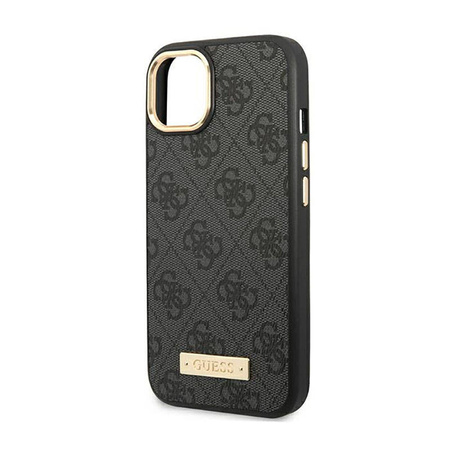 Guess 4G Logo Plate MagSafe - Etui iPhone 14 Plus (czarny) (GUHMP14MU4GPRK)