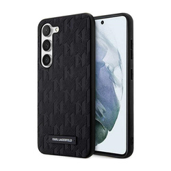 Karl Lagerfeld Saffiano Monogram Metal Logo - Etui Samsung Galaxy S24+ (czarny) (KLHCS24MSAKLHPK)