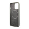 Guess Silicone Logo Plate MagSafe - Etui iPhone 13 Pro Max (szary) (GUHMP13XSPLG)