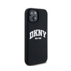 DKNY Liquid Silicone White Printed Logo MagSafe - Etui iPhone 15 Plus / 14 Plus (czarny) (DKHMP15MSNYACH)