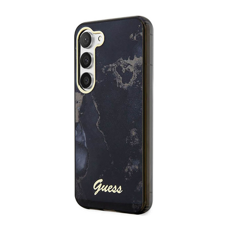 Guess Golden Marble Collection - Etui Samsung Galaxy S23 (czarny) (GUHCS23SHTMRSK)