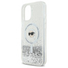 Karl Lagerfeld Liquid Glitter Karl Head MagSafe - Etui iPhone 16 (przezroczysty) (KLHMP16SLGKISGH)