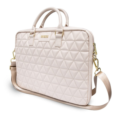 Guess Quilted Computer Bag - Torba na notebooka 15" (różowy) (GUCB15QLPK)