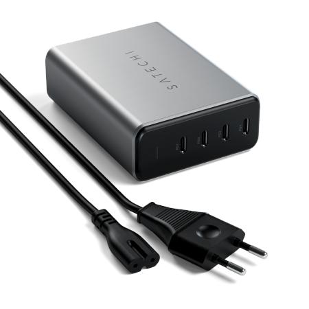 Satechi GaN Charger 165W - ładowarka sieciowa 165W, 4x USB-C - gwiezdna szarość (ST-UC165GM-EU)