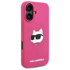 Karl Lagerfeld Silicone Choupette Head Print MagSafe - Etui iPhone 16 (fuksja) (KLHMP16SSCHPPLF)