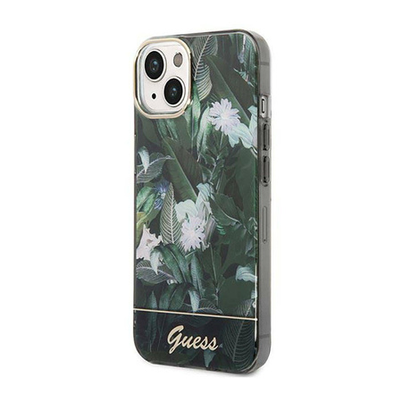 Guess Jungle Case - Etui iPhone 14 Plus (zielony) (GUHCP14MHGJGHA)