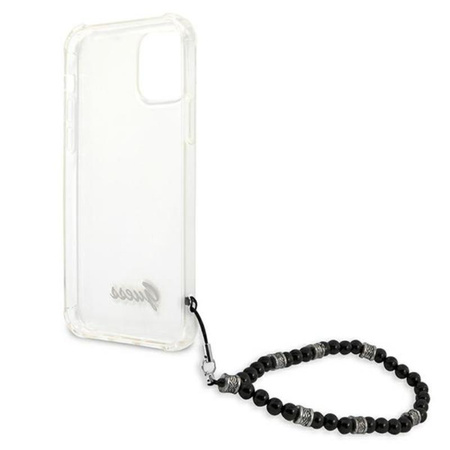 Guess Black Pearl Strap - Etui iPhone 12 Pro Max (przezroczysty) (GUHCP12LKPSBK)