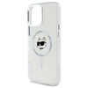 Karl Lagerfeld IML Metal Choupette Head MagSafe - Etui iPhone 16 Pro (biały) (KLHMP16LHLSCHH)
