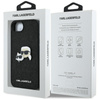 Karl Lagerfeld Fixed Glitter Karl & Choupette Heads Metal Pin - Etui do iPhone 16e (czarny) (KLHCPSE4PFGKCPK)