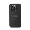 Guess Saffiano MagSafe - Etui iPhone 15 Pro (czarny) (GUHMP15LPSAHMCK)