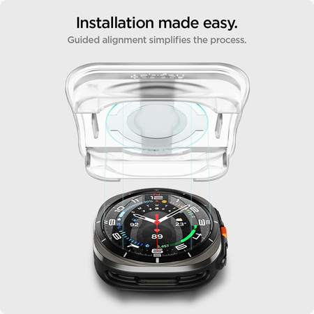 Spigen GLAS.TR EZ FIT 2-Pack - Szkło hartowane do Samsung Galaxy Watch Ultra 47 mm (2 szt) (AGL08349)