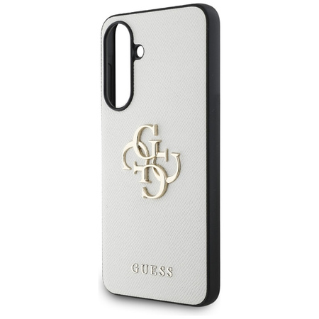 Guess Grained Big 4G Logo Small Classic Logo - Etui do Samsung Galaxy A56 5G (beżowy) (GUHCSA56PGT4MBE)