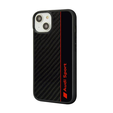 Audi Carbon Fiber Stripe - Etui iPhone 14 (Czarny) (AUS-TPUPCIP14-R8/D1-BK)