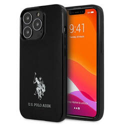 US Polo Assn Horses Logo - Etui iPhone 13 Pro (czarny) (USHCP13LUMHK)