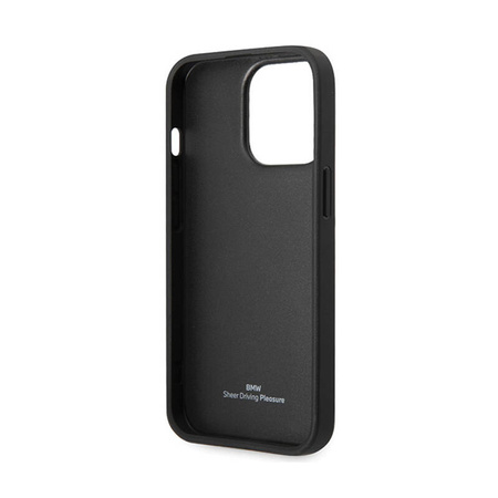 BMW Leather Diamond Pattern - Etui iPhone 14 Pro (Czarny) (BMHCP14L22RFGK)