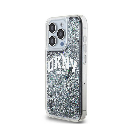 DKNY Liquid Glitter Big Logo - Etui iPhone 13 Pro (czarny) (DKHCP13LLBNAEK)