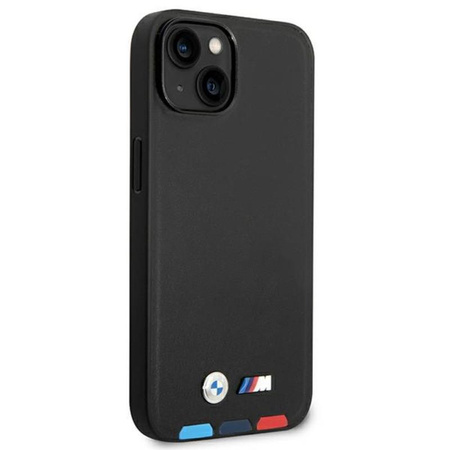 BMW Leather Hot Stamp Tricolor – Etui iPhone 14 Plus (Czarny) (BMHCP14M22PTDK)