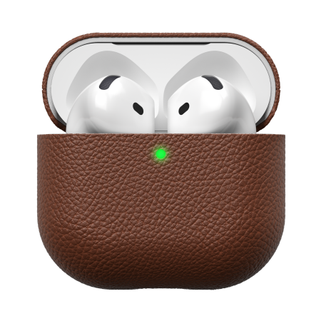 KeyBudz Artisan Series Leather Case - skórzane etui ochronne do AirPods 4 gen.(natural brown) (AP4_S3_NBN)
