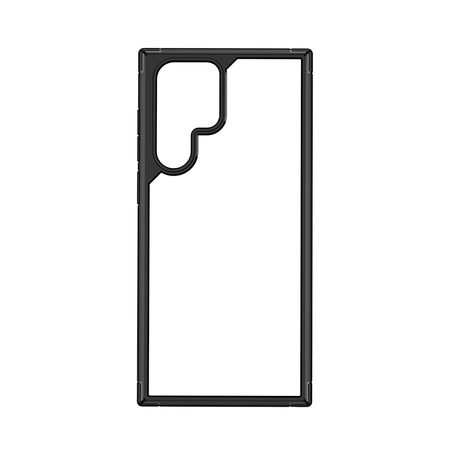 Crong Hybrid Clear Cover - Etui Samsung Galaxy S22 Ultra (czarny) (CRG-HCLC-SGS22U-BLK)