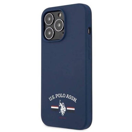 US Polo Assn Silicone Logo - Etui iPhone 13 Pro Max (granatowy) (USHCP13XSFGV)