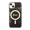 Guess Golden Marble MagSafe - Etui iPhone 14 Plus (Czarny) (GUHMP14MHTMRSK)