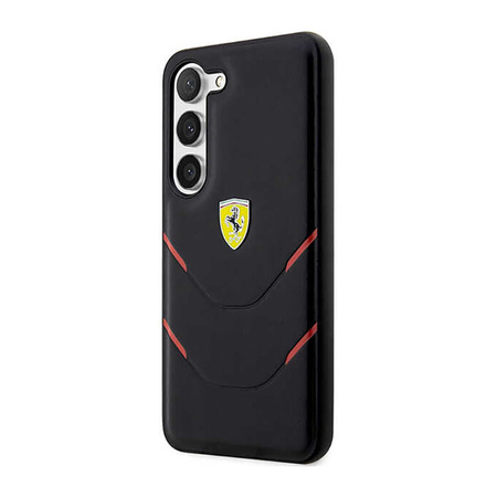 Ferrari Hot Stamp Lines - Etui Samsung Galaxy S23 (czarny) (FEHCS23SPBAK)