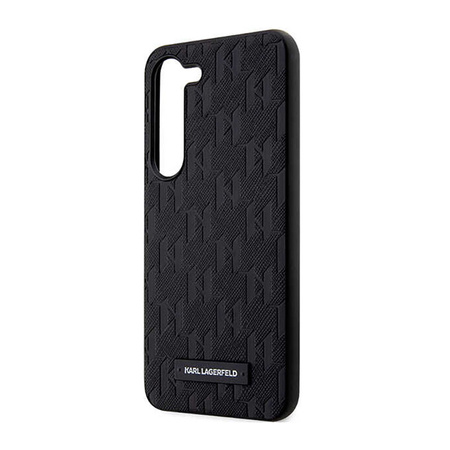 Karl Lagerfeld Saffiano Monogram Metal Logo - Etui Samsung Galaxy S23+ (czarny) (KLHCS23MSAKLHPK)