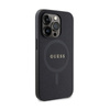 Guess Saffiano MagSafe - Etui iPhone 14 Pro (czarny) (GUHMP14LPSAHMCK)