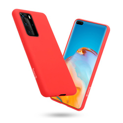 Crong Color Cover - Etui Huawei P40 Pro (czerwony) (CRG-COLR-HP40P-RED)