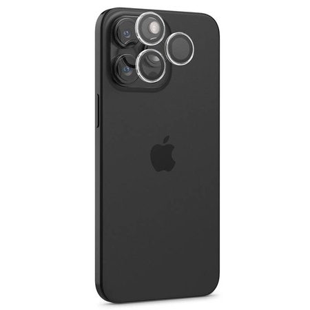 Spigen Optik Pro GLAS.TR EZ Fit Camera Protector 2-Pack - Szkło ochronne na obiektyw do iPhone 16 Pro / 16 Pro Max / 15 Pro / 15 Pro Max / 14 Pro / 14 Pro Max ( (AGL06914)