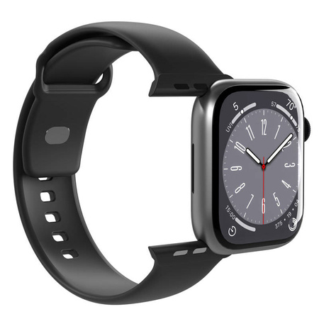 PURO ICON - Elastyczny pasek do Apple Watch 38/40/41/42 mm (S/M & M/L) (Black) (PUICNAW40BLK)