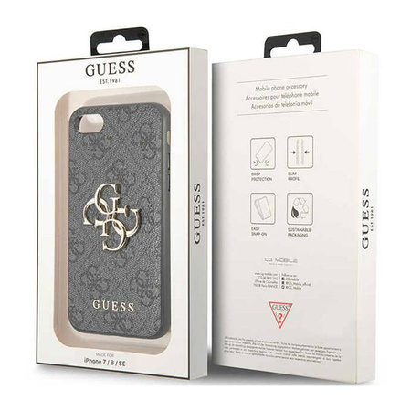 Guess 4G Big Metal Logo - Etui iPhone SE (2022/2020) / 8 / 7 (szary) (GUHCI84GMGGR)