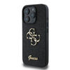 Guess Fixed Glitter Big 4G - Etui iPhone 16 Pro (czarny) (GUHCP16LHG4SGK)