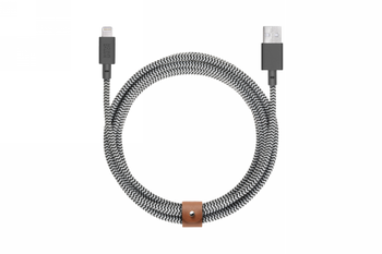 Native Union Belt Cable XL - kabel USB-A - lightning, 3 m (zebra) (BELT-L-ZEB-3-NP)