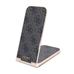 Guess 4G Pattern MagSafe - Składana ładowarka indukcyjna 2w1 z MagSafe do iPhone i AirPods 15W (czarny) (GUDCFAL4PEGK)