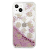 Guess Peony Liquid Glitter - Etui iPhone 13 mini (różowy) (GUHCP13SLGPEPI)