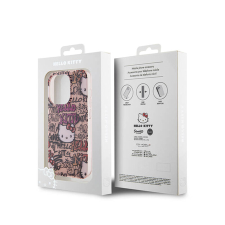 Hello Kitty IML Tags Graffiti - Etui iPhone 14 Pro Max (różowy) (HKHCP14XHDGPTP)